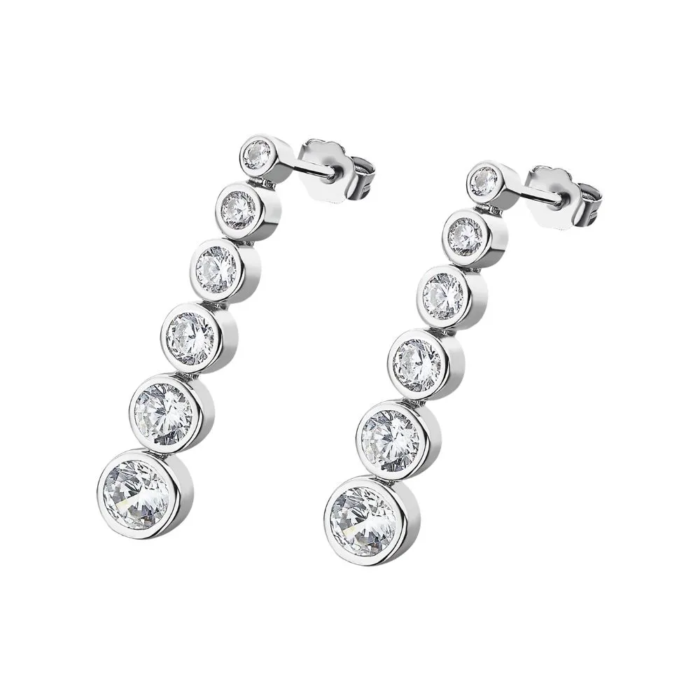 Cercei Pusete din argint cu Cubic Zirconia Incolor