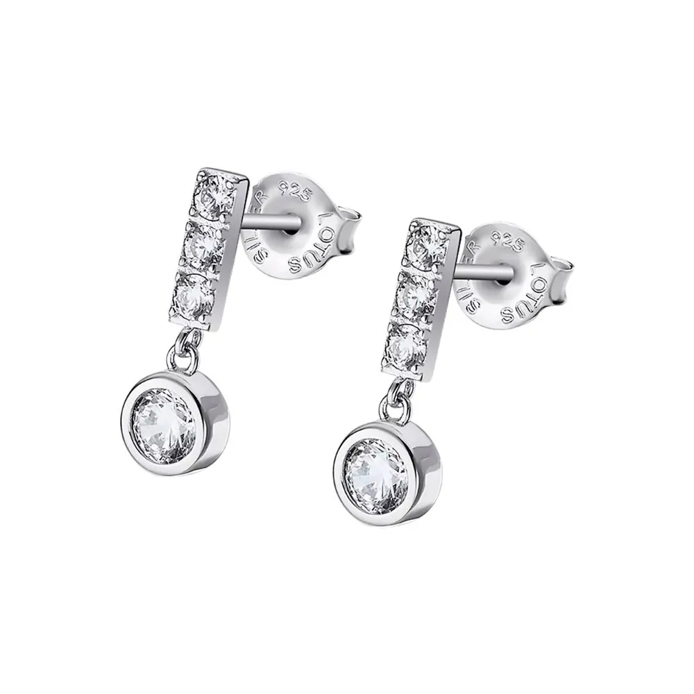 Cercei Pusete din argint cu Cubic Zirconia Incolor