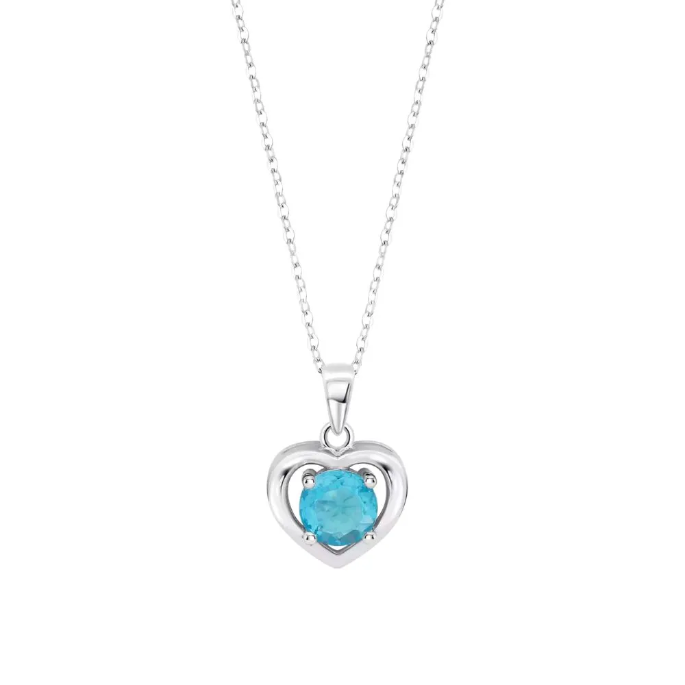 Colier din argint cu Cubic Zirconia Albastru