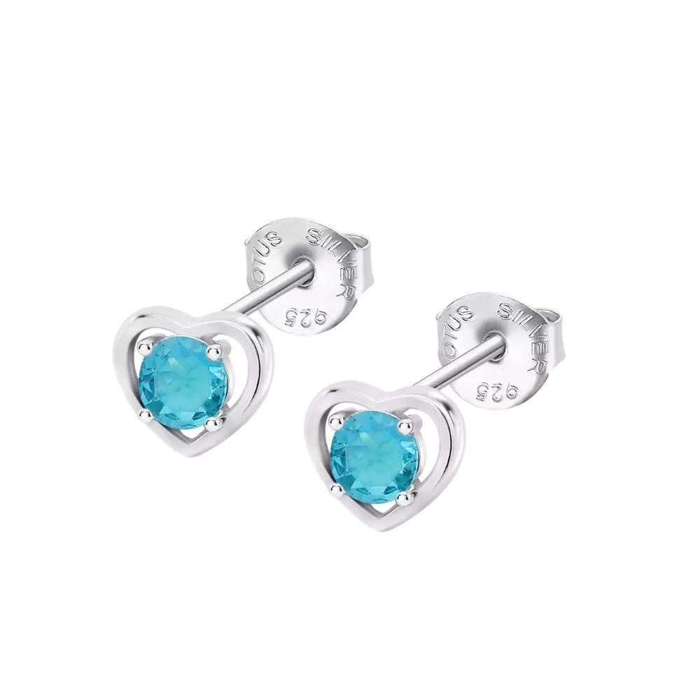 Cercei Pusete din argint cu Cubic Zirconia Albastru