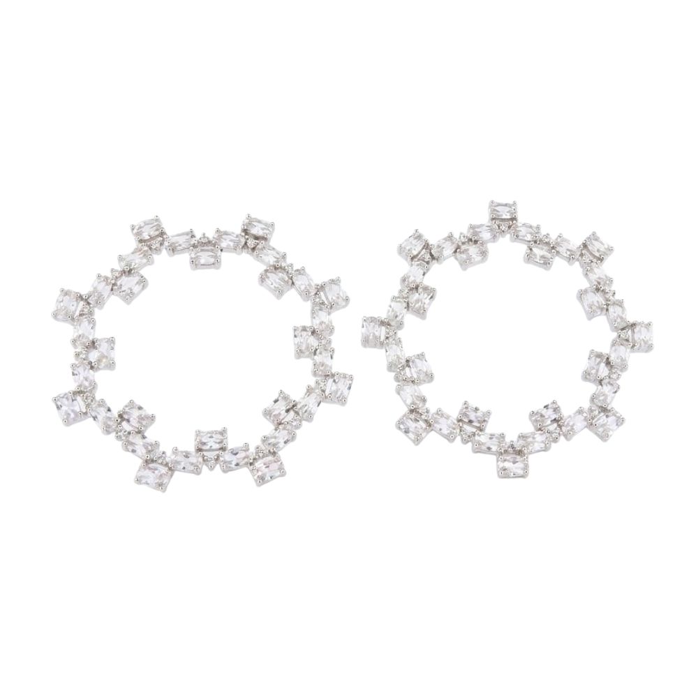Cercei Pusete din argint cu Cubic Zirconia Incolor