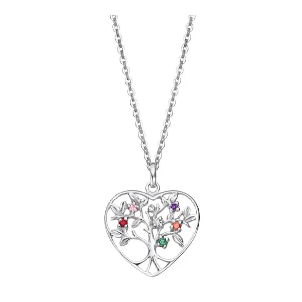 Colier din argint cu Cubic Zirconia Multicoloră