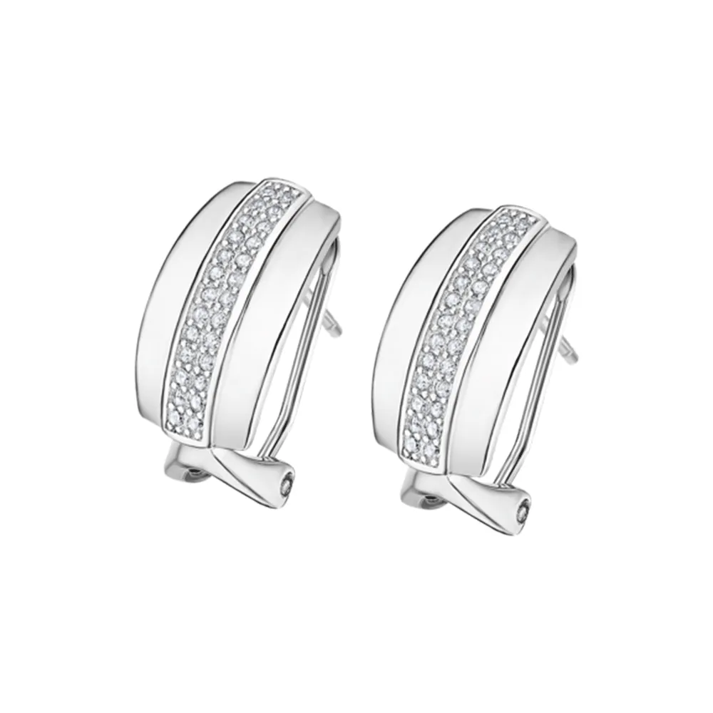 Cercei din argint cu Cubic Zirconia Incolor