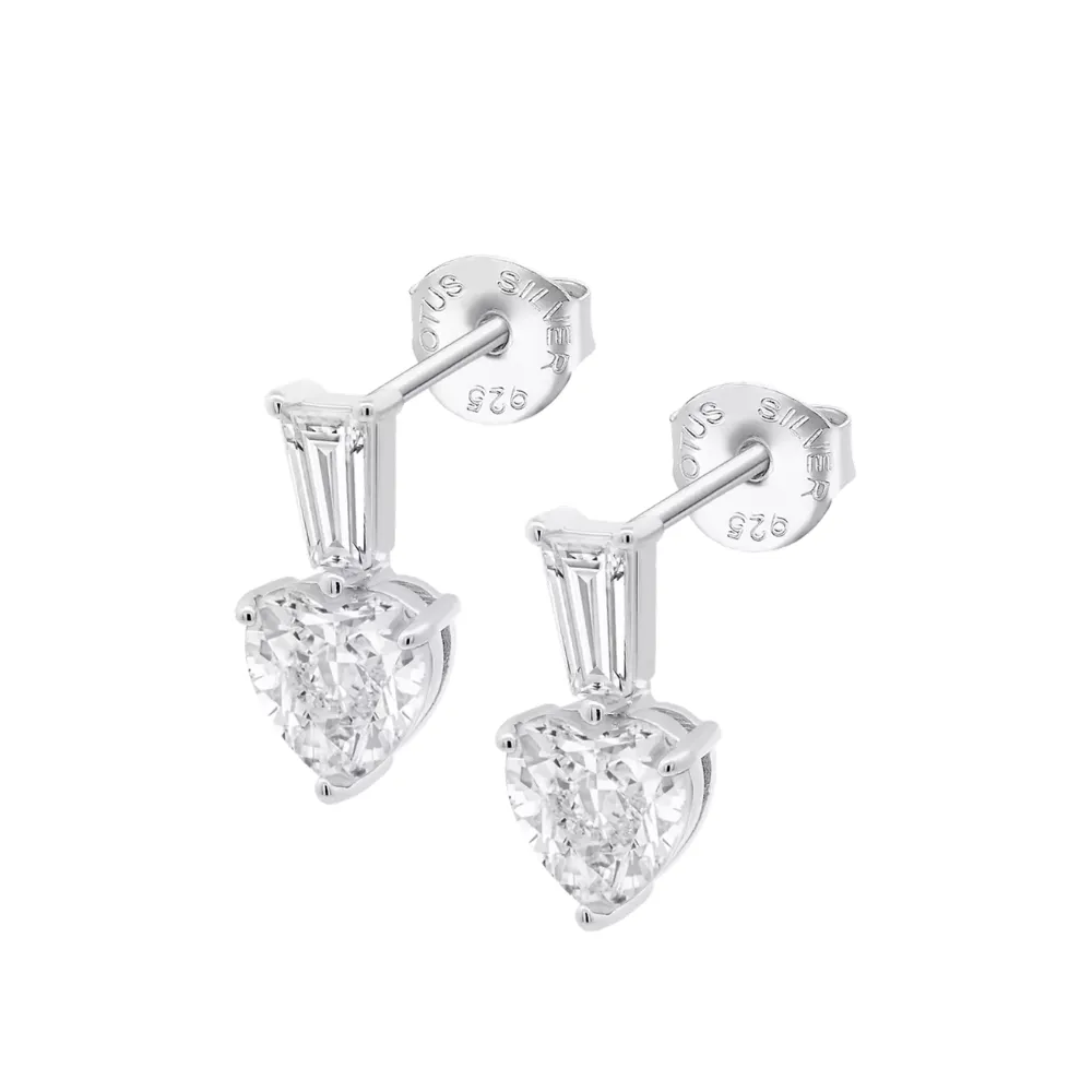 Cercei Pusete din argint cu Cubic Zirconia Incolor