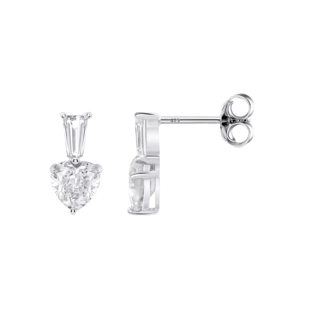 Cercei Pusete din argint cu Cubic Zirconia Incolor