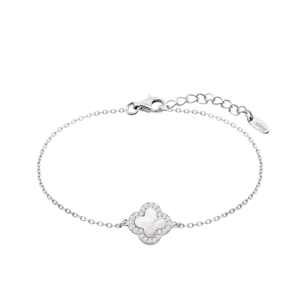 Brățară din argint cu Cubic Zirconia Incolor, Sidef Alb