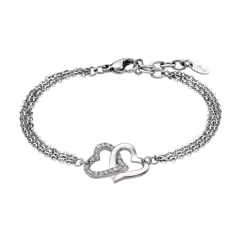 Brățara din oțel  cu pietre Cubic Zirconia Incolor