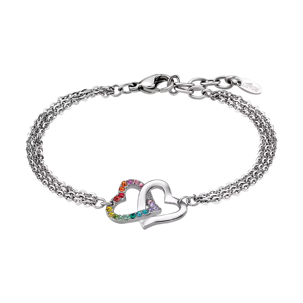 Brățara din oțel  cu pietre Cubic Zirconia Multicoloră