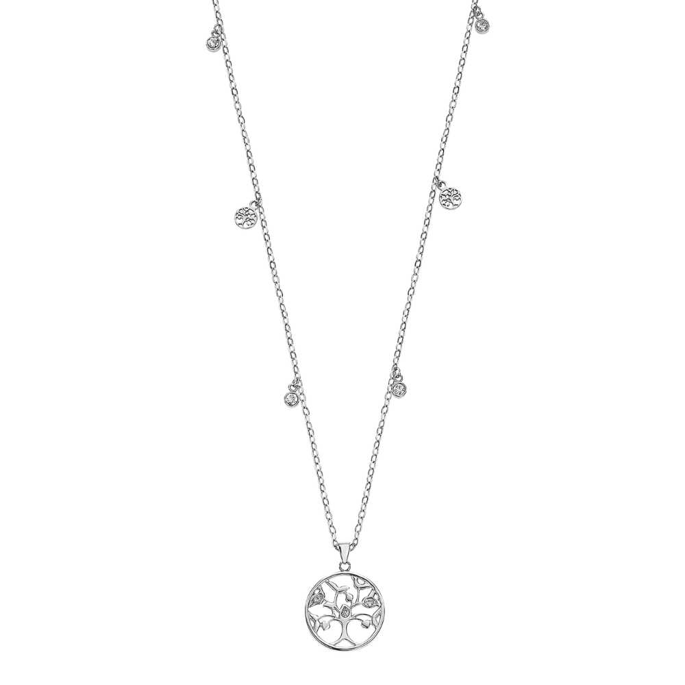 Colier din oțel  cu pietre Cubic Zirconia Incolor