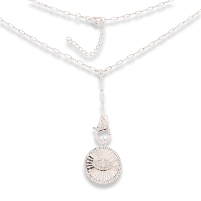 Colier din argint  cu pietre Cubic Zirconia Incolor