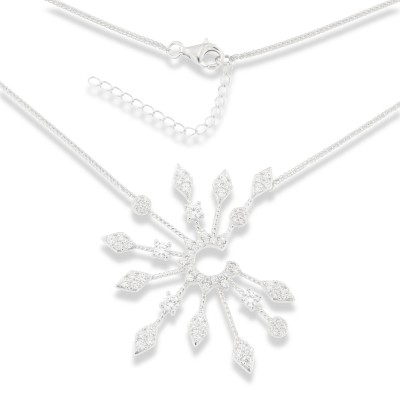 Colier din argint  cu pietre Cubic Zirconia Incolor