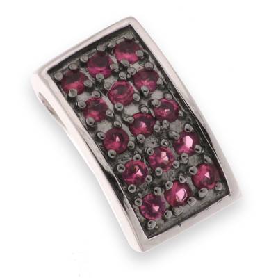 Pandantiv din argint  cu pietre Cubic Zirconia Roșu