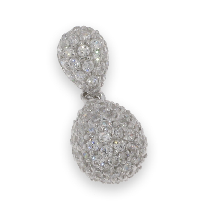 Pandantiv din argint  cu pietre Cubic Zirconia Incolor