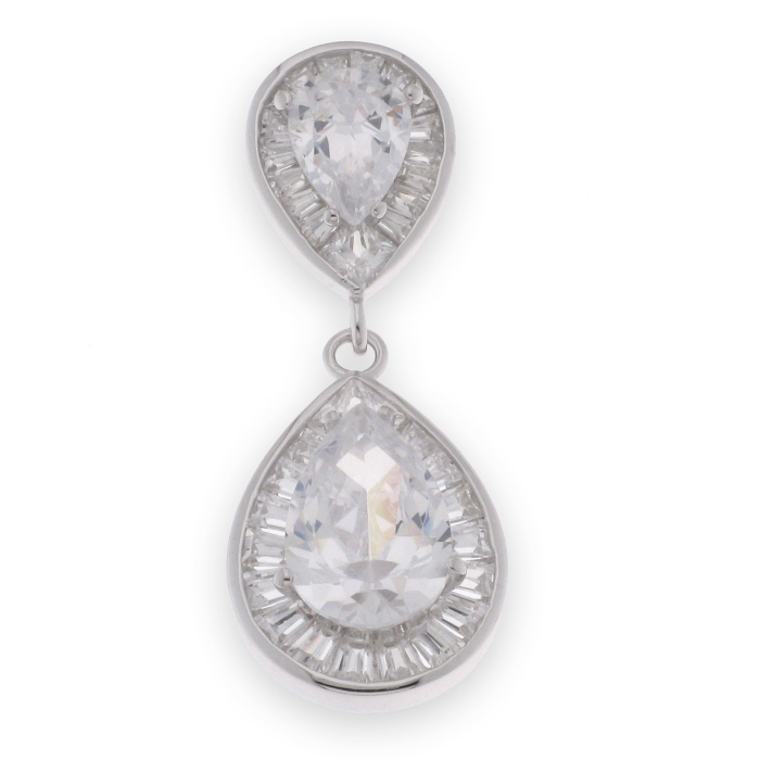 Pandantiv din argint  cu pietre Cubic Zirconia Incolor
