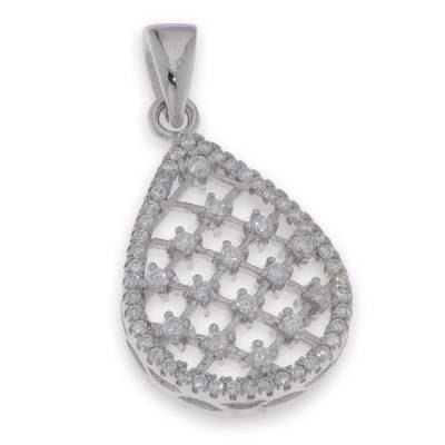 Pandantiv din argint  cu pietre Cubic Zirconia Incolor