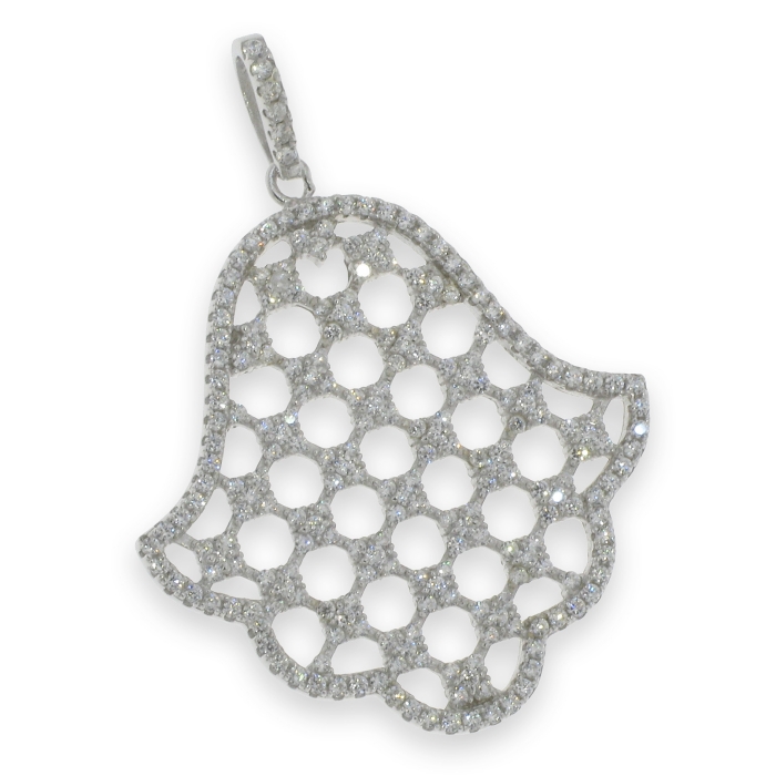 Pandantiv din argint  cu pietre Cubic Zirconia Incolor