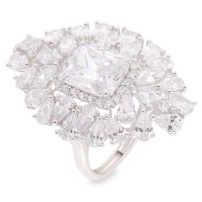 Inel din argint  cu pietre Cubic Zirconia Incolor