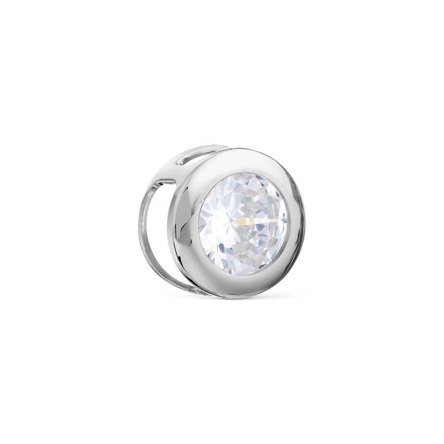 Pandantiv din aur alb cu pietre Cubic Zirconia Incolor