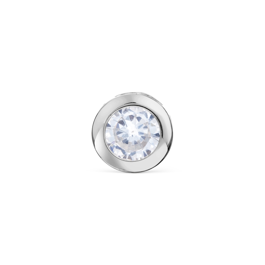 Pandantiv din aur alb cu pietre Cubic Zirconia Incolor