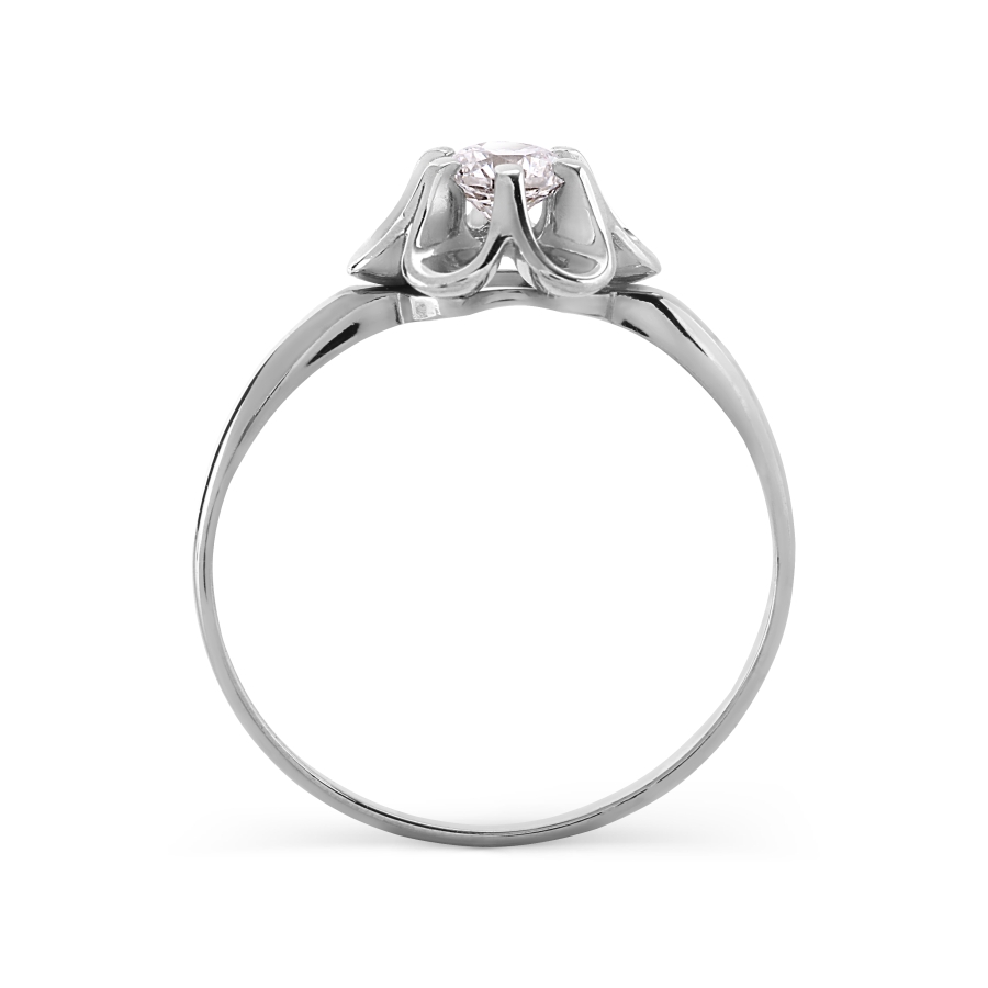 Inel din aur alb cu pietre Swarovski