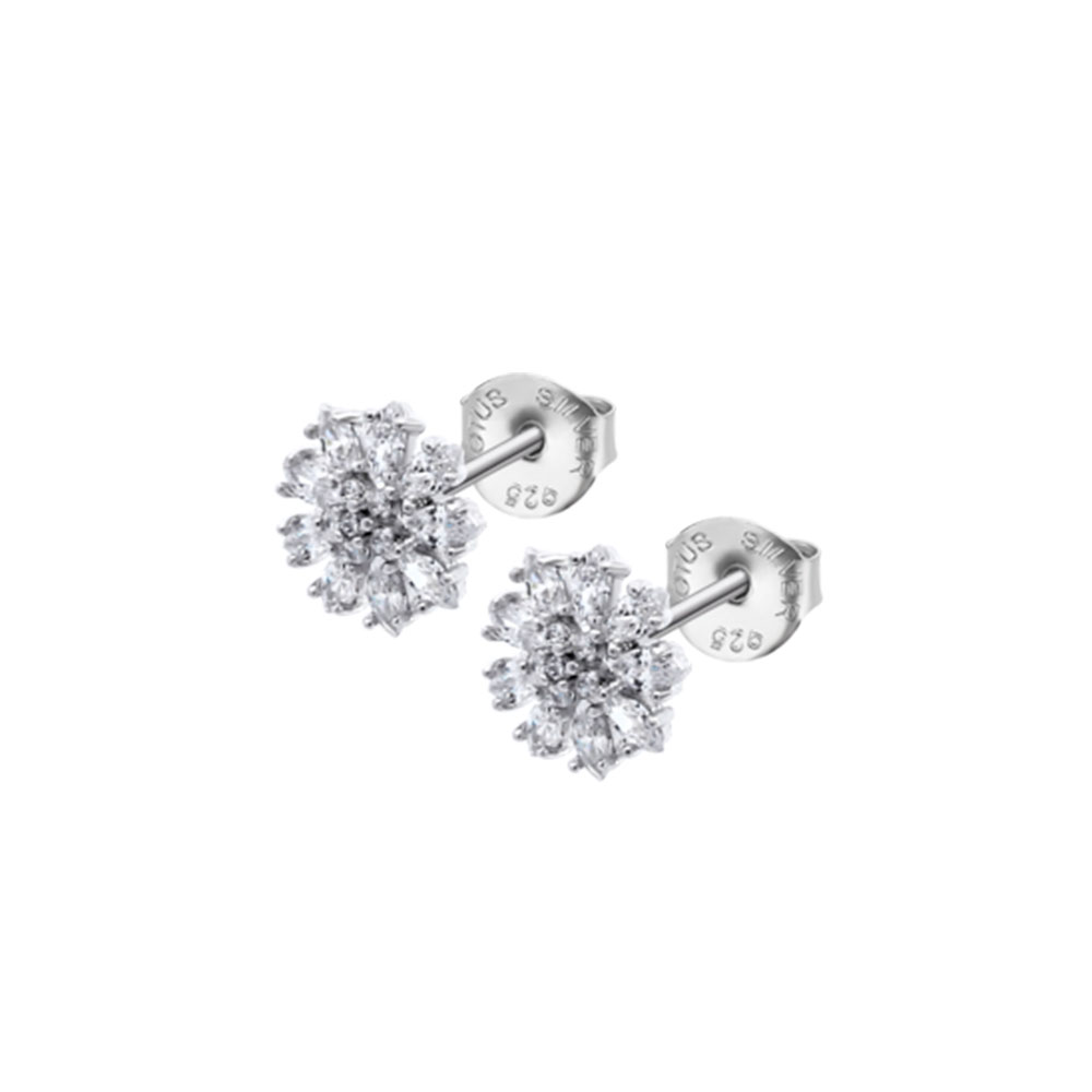 Cercei Pusete din argint  cu pietre Cubic Zirconia Incolor