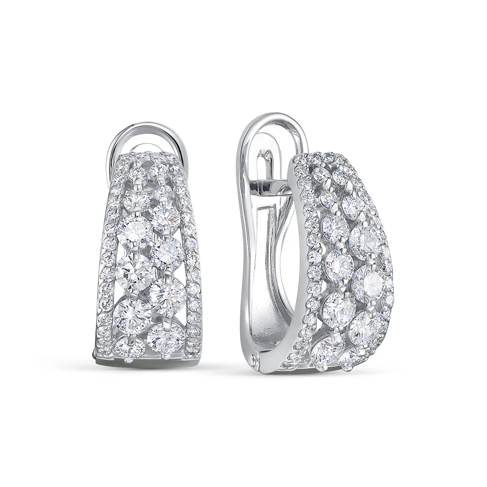 Cercei din aur alb cu Diamant