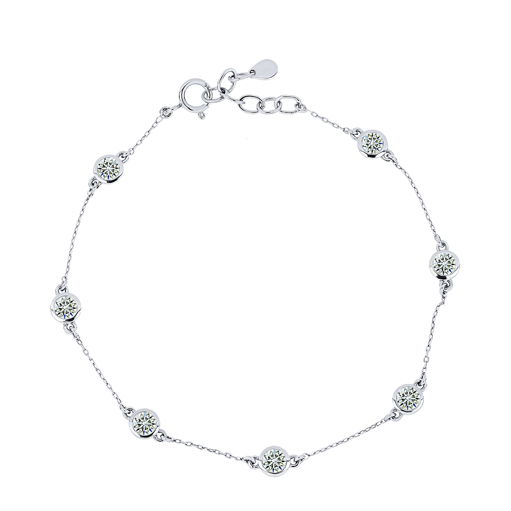 Brățară din aur alb cu pietre Diamant