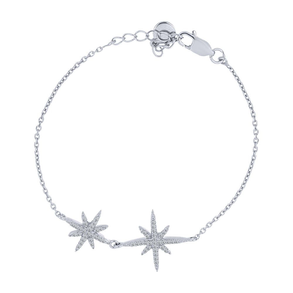 Brățară din argint  cu pietre Cubic Zirconia Incolor
