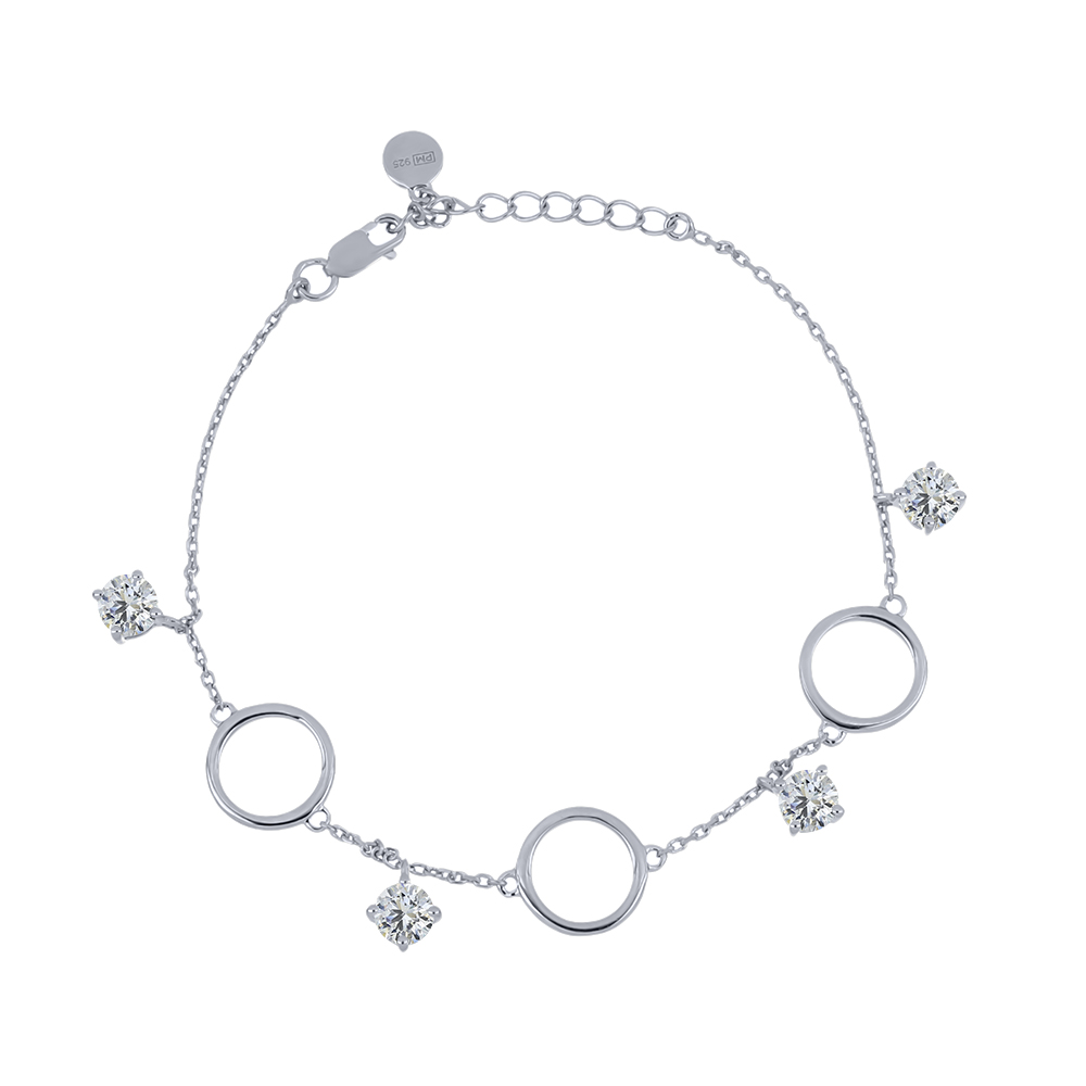 Brățară din argint  cu pietre Cubic Zirconia Incolor