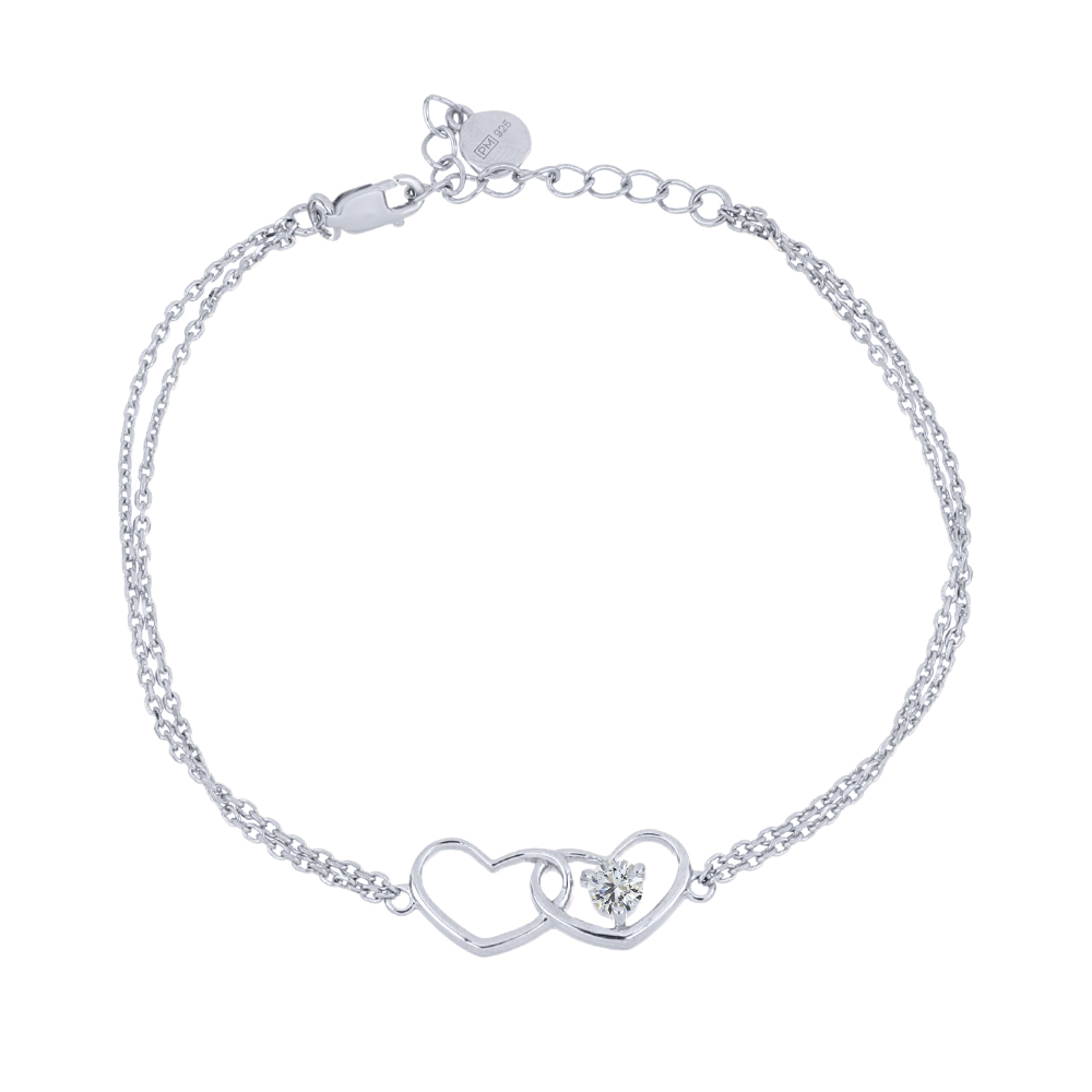 Brățară Love din argint  cu pietre Cubic Zirconia Incolor