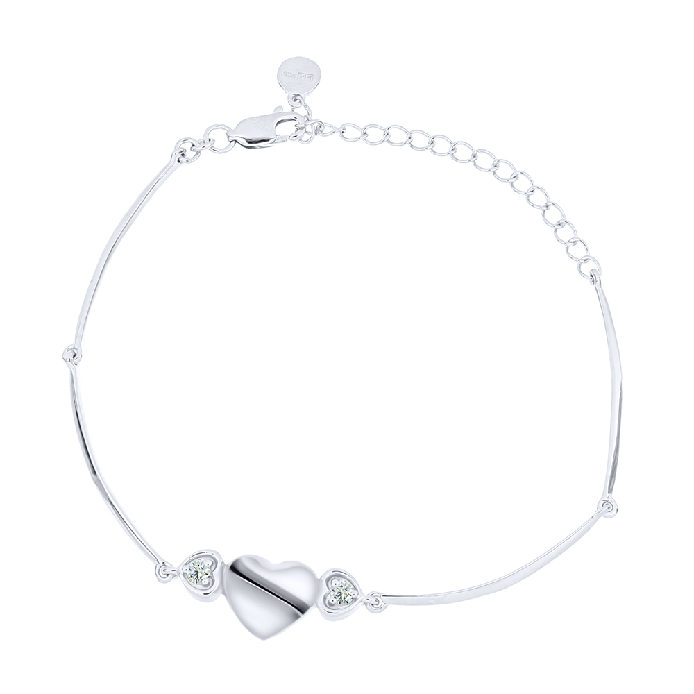 Brățară Love din argint  cu pietre Cubic Zirconia Incolor