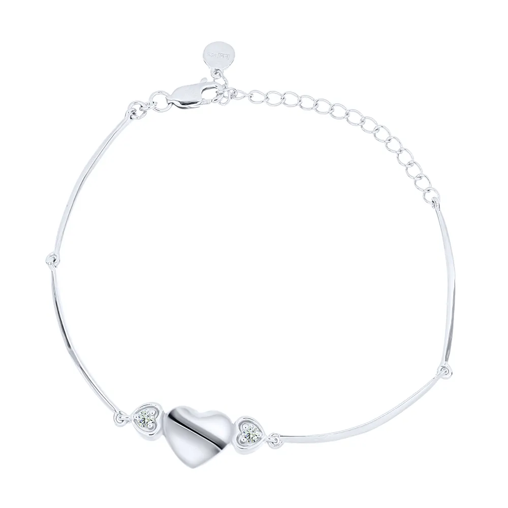 Brățară Love din argint cu Cubic Zirconia Incolor