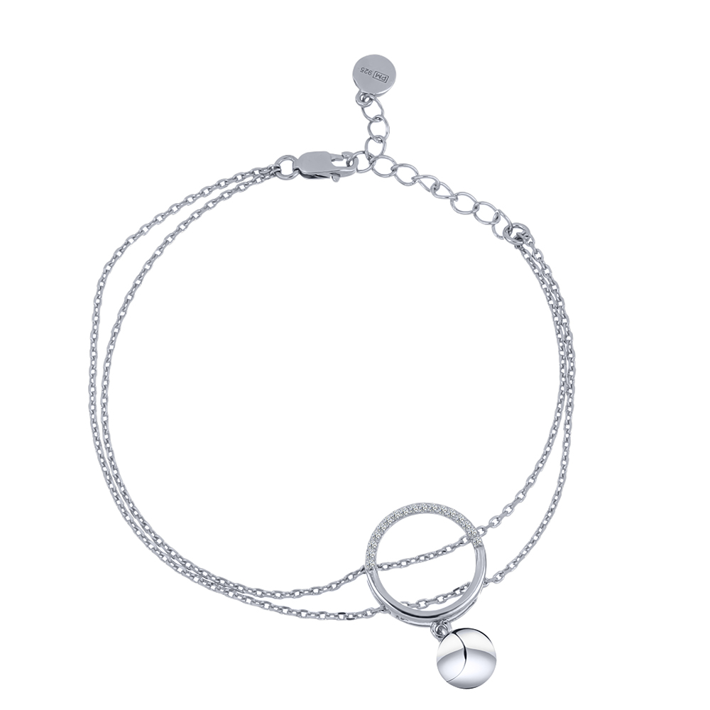 Brățară din argint  cu pietre Cubic Zirconia Incolor