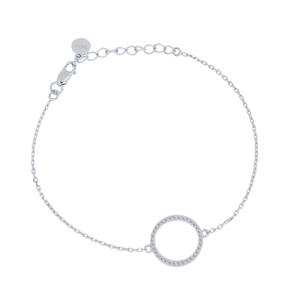 Brățară din argint  cu pietre Cubic Zirconia Incolor