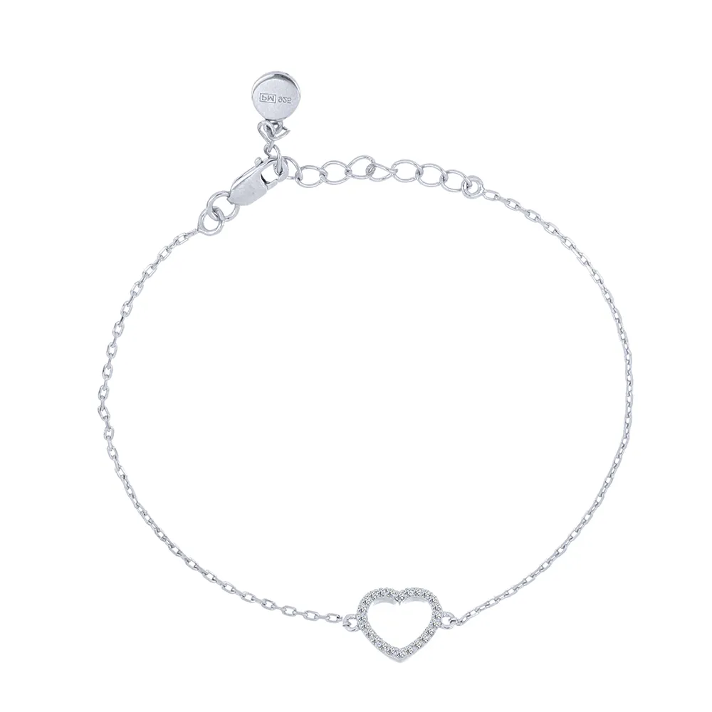 Brățară Love din argint cu Cubic Zirconia Incolor