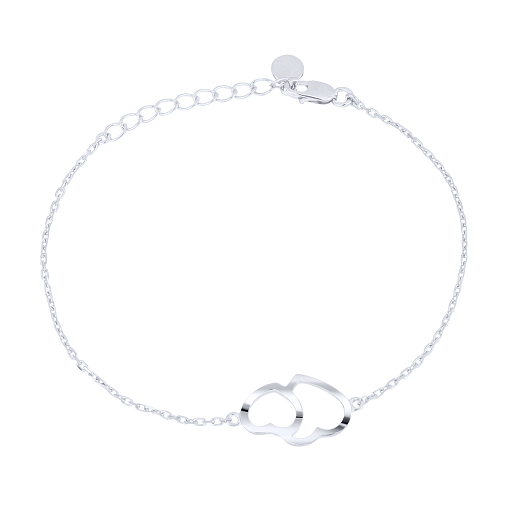 Браслет Love из серебра без камней