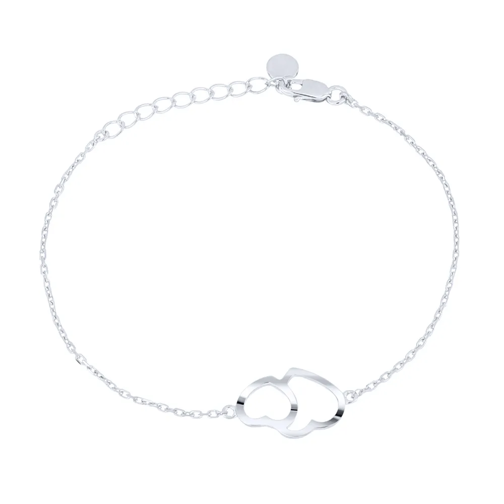 Браслет Love из серебра без камней