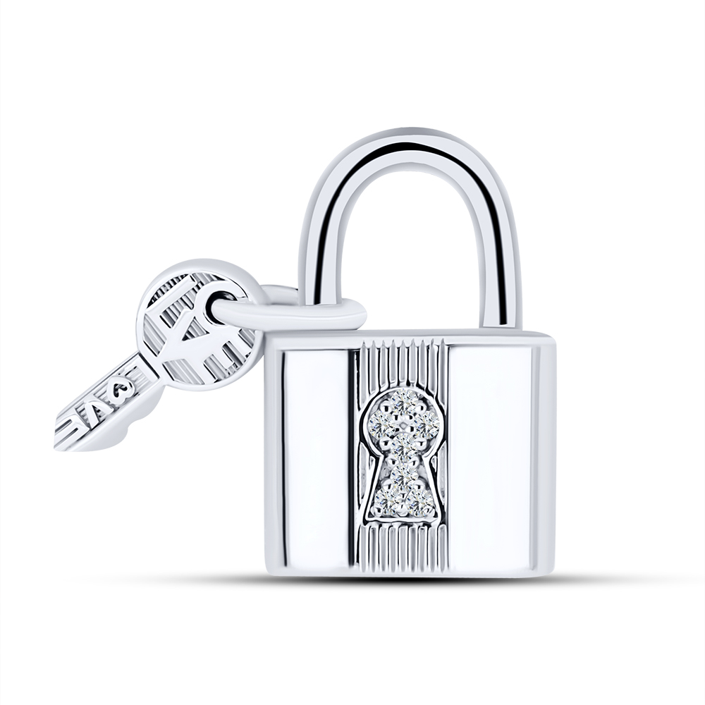 Pandantiv din argint  cu pietre Cubic Zirconia Incolor