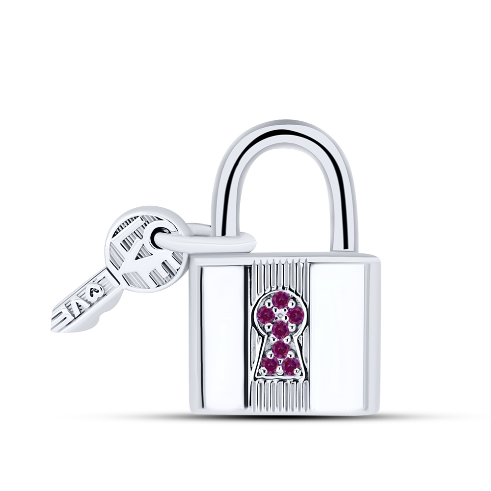 Pandantiv din argint  cu pietre Cubic Zirconia Roz