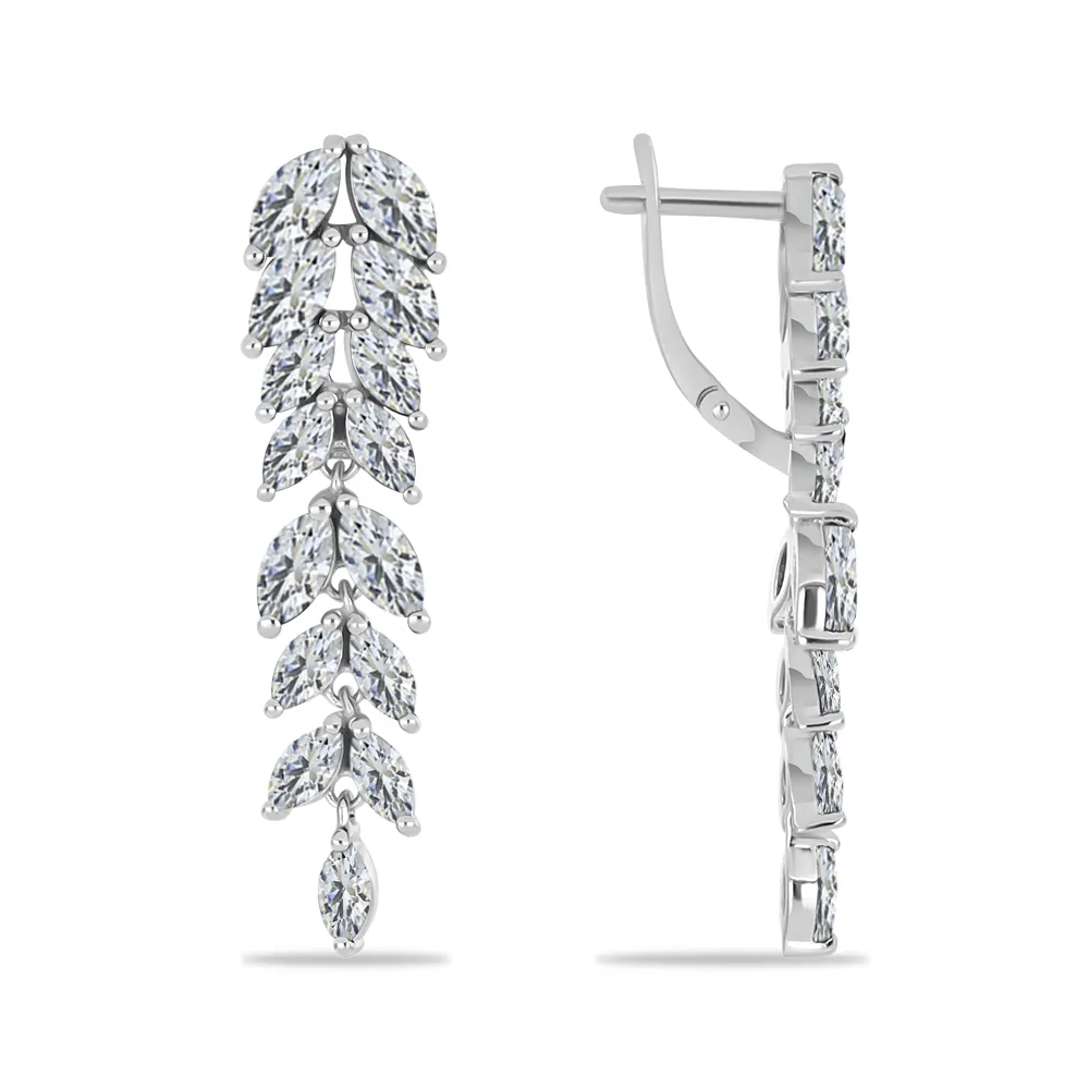 Cercei Suspendați din argint cu Cubic Zirconia Incolor