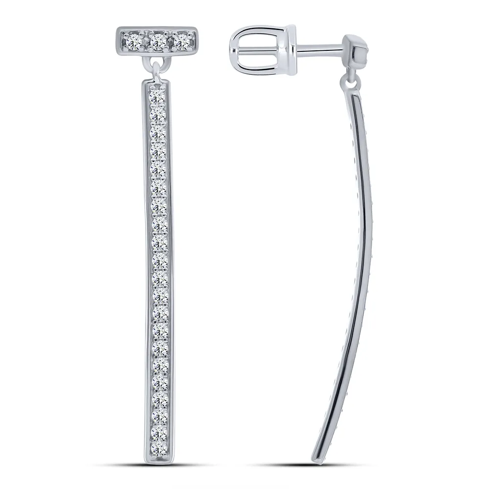 Cercei Pusete din argint cu Cubic Zirconia Incolor