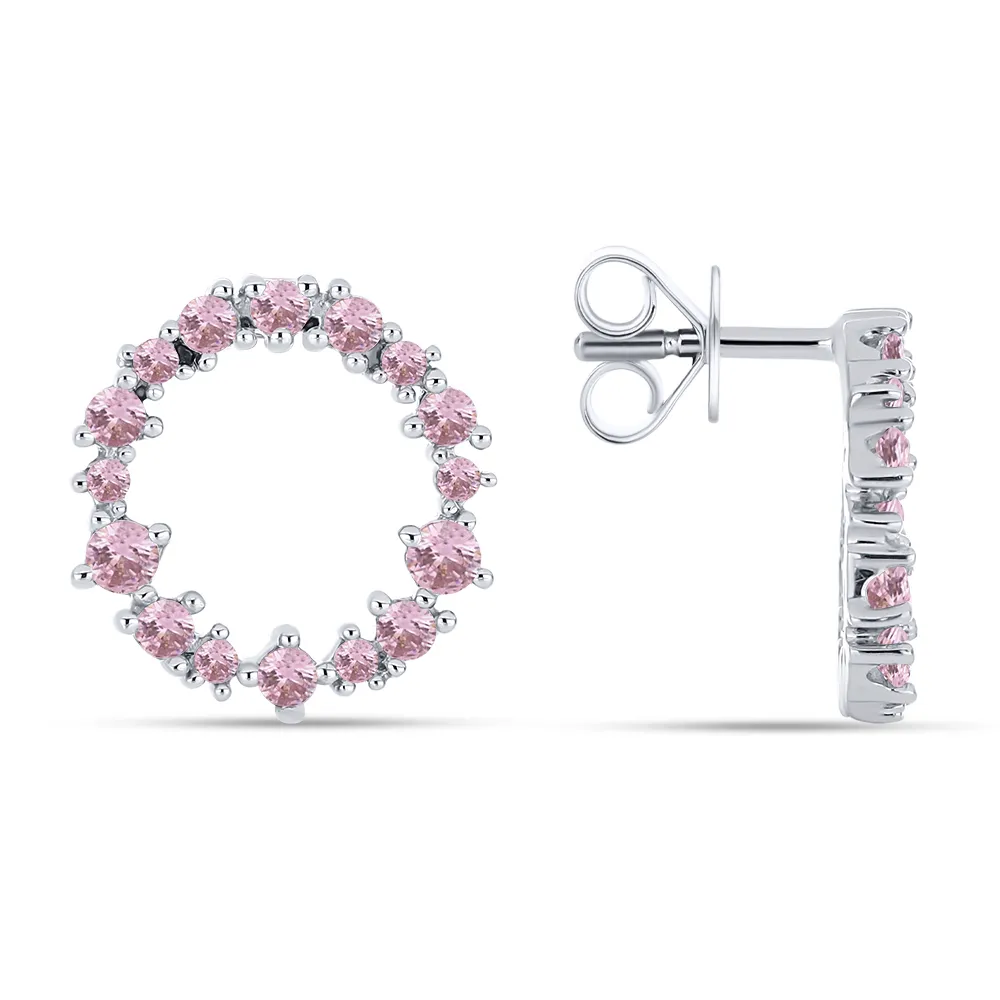 Cercei Pusete din argint cu Cubic Zirconia Incolor