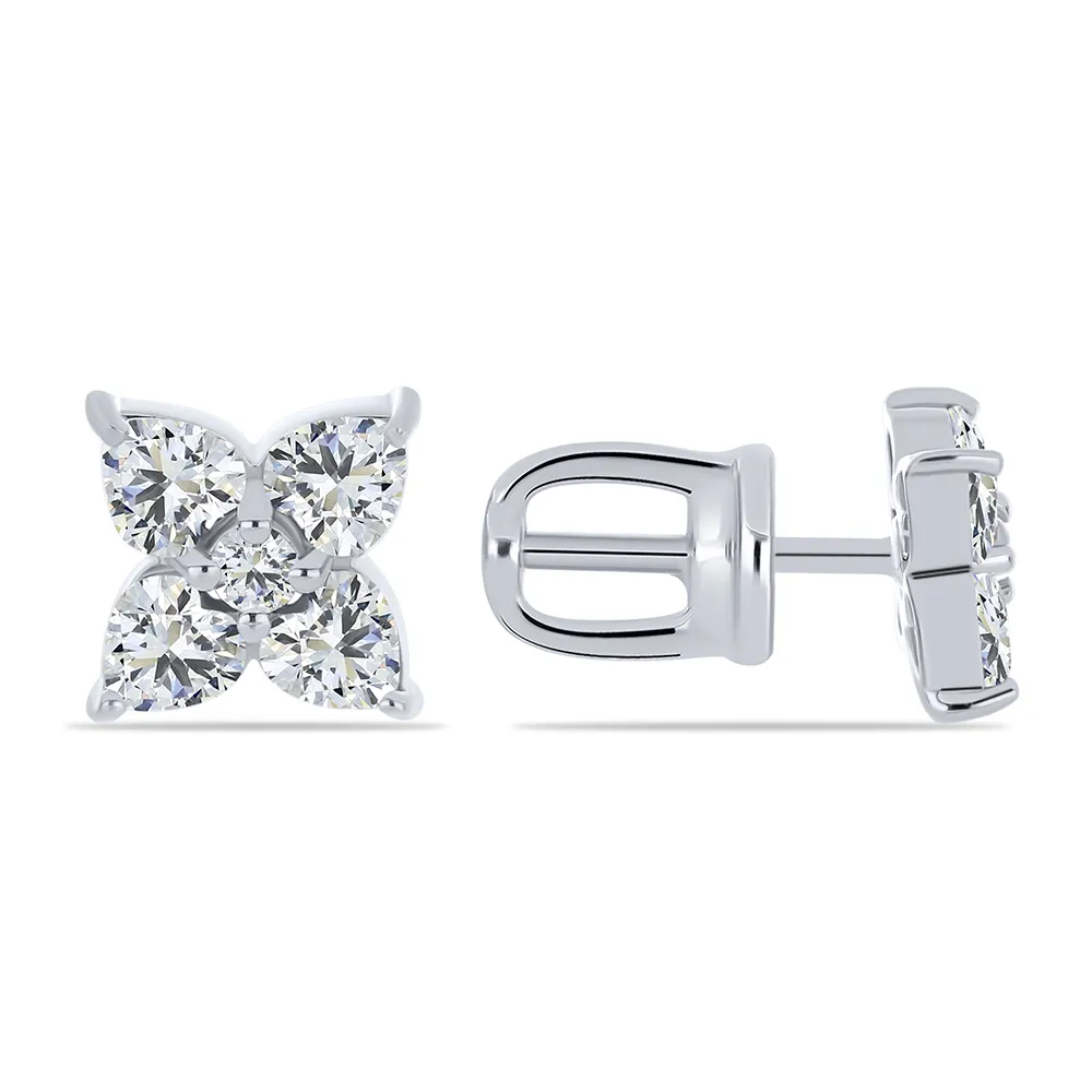 Cercei Pusete din argint cu Cubic Zirconia Incolor