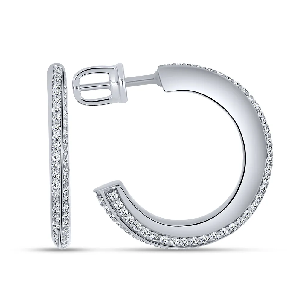 Cercei Pusete din argint cu Cubic Zirconia Incolor