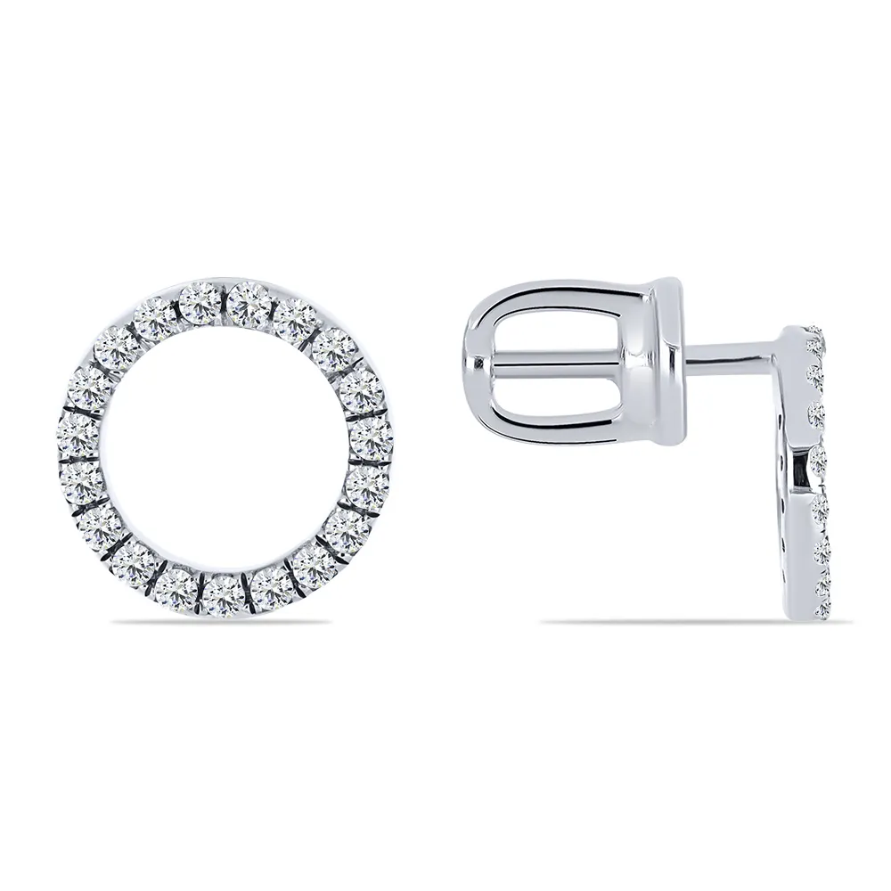 Cercei Pusete din argint cu Cubic Zirconia Incolor