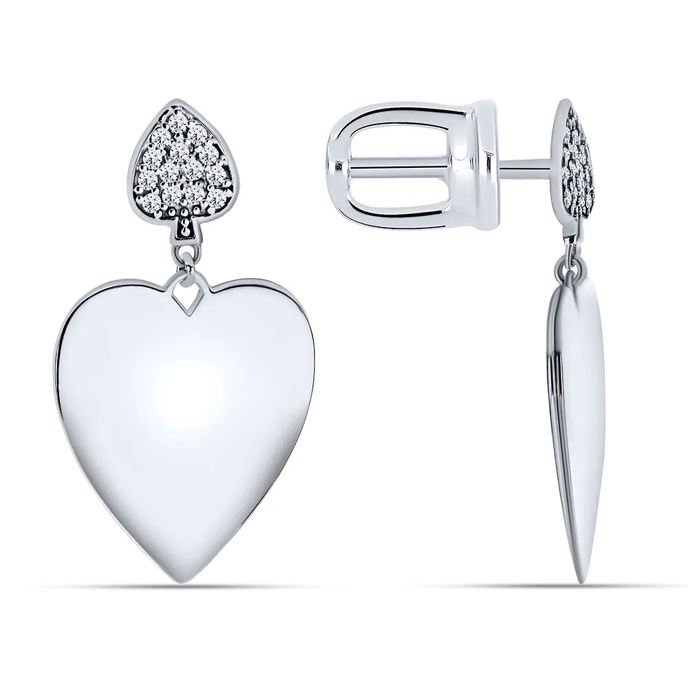 Cercei Pusete din argint cu Cubic Zirconia Incolor