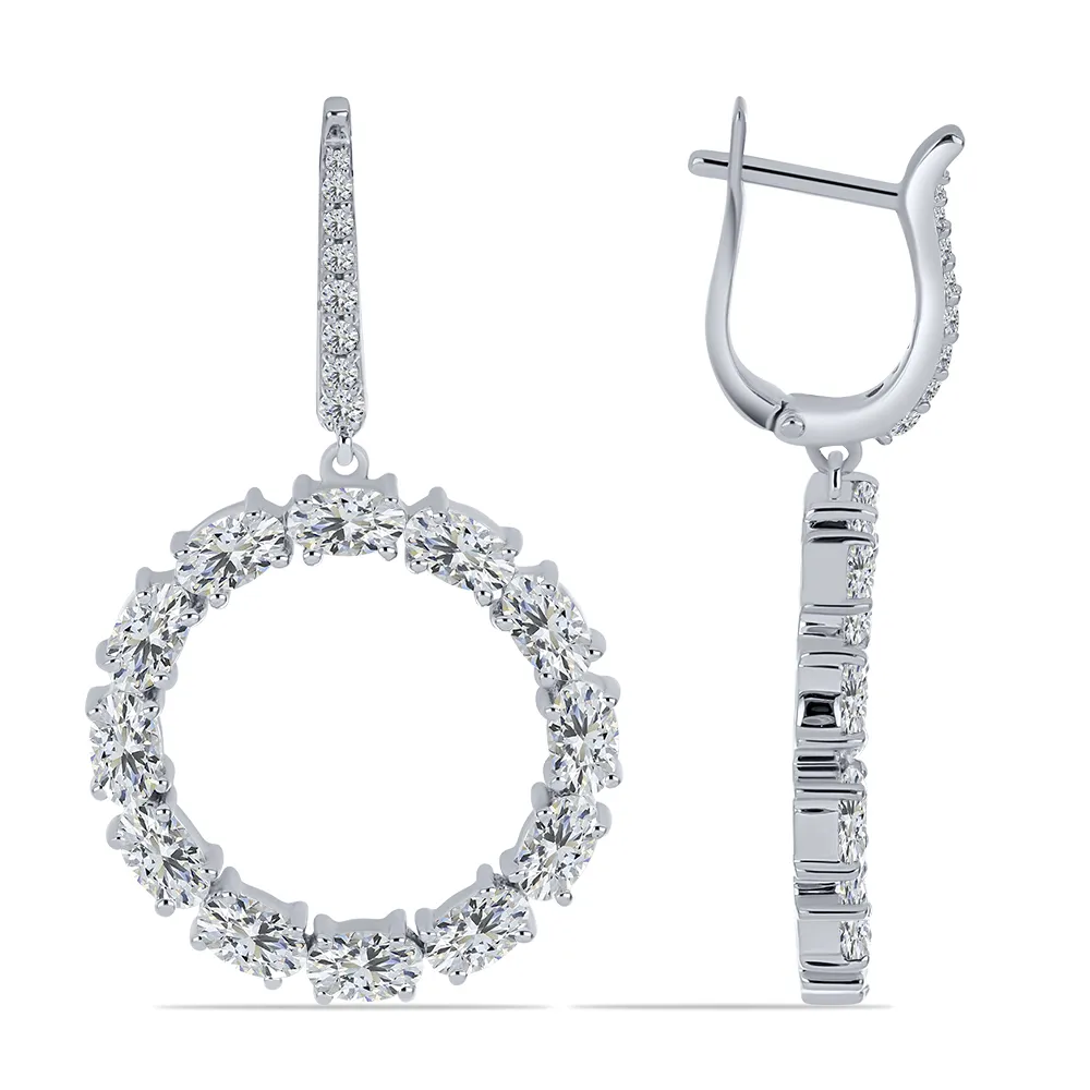 Cercei Suspendați din argint cu Cubic Zirconia Incolor