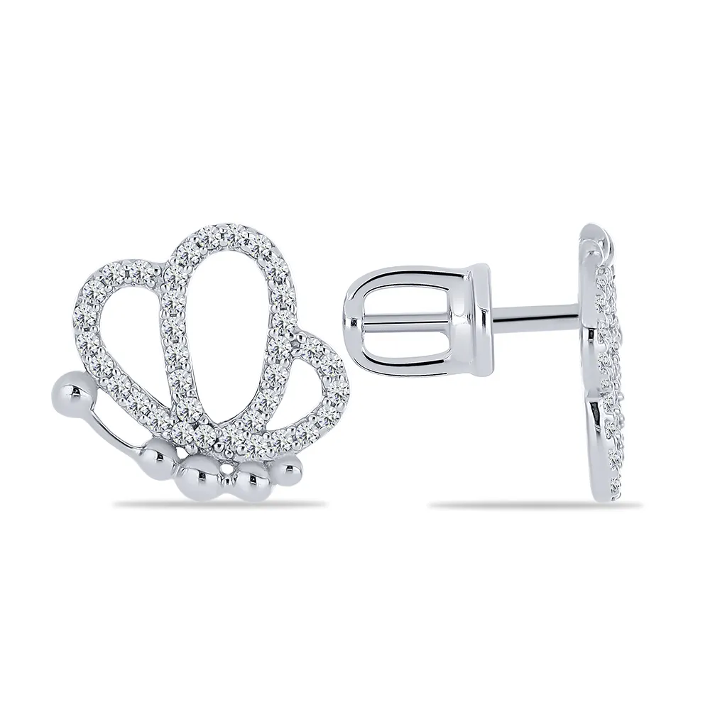 Cercei Pusete din argint cu Cubic Zirconia Incolor