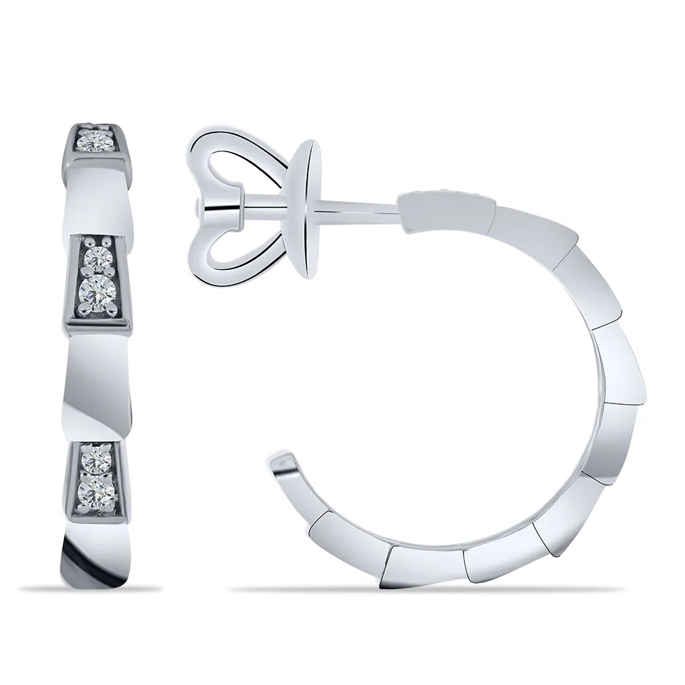 Cercei Pusete din argint cu Cubic Zirconia Incolor
