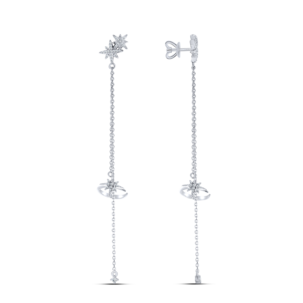 Cercel din argint  cu pietre Cubic Zirconia Incolor